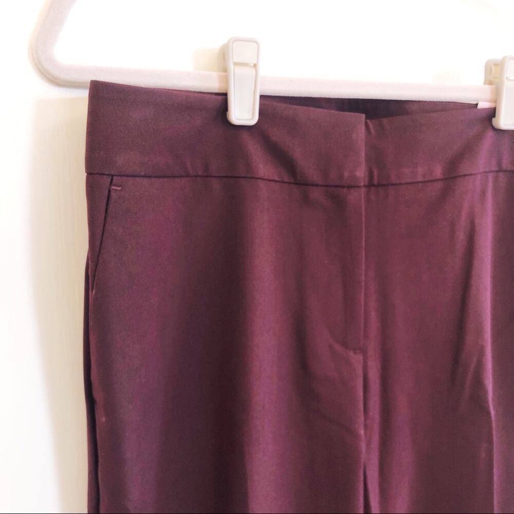 Ann Taylor Maroon Modern Slim Leg Dress Pants - Picture 4 of 12